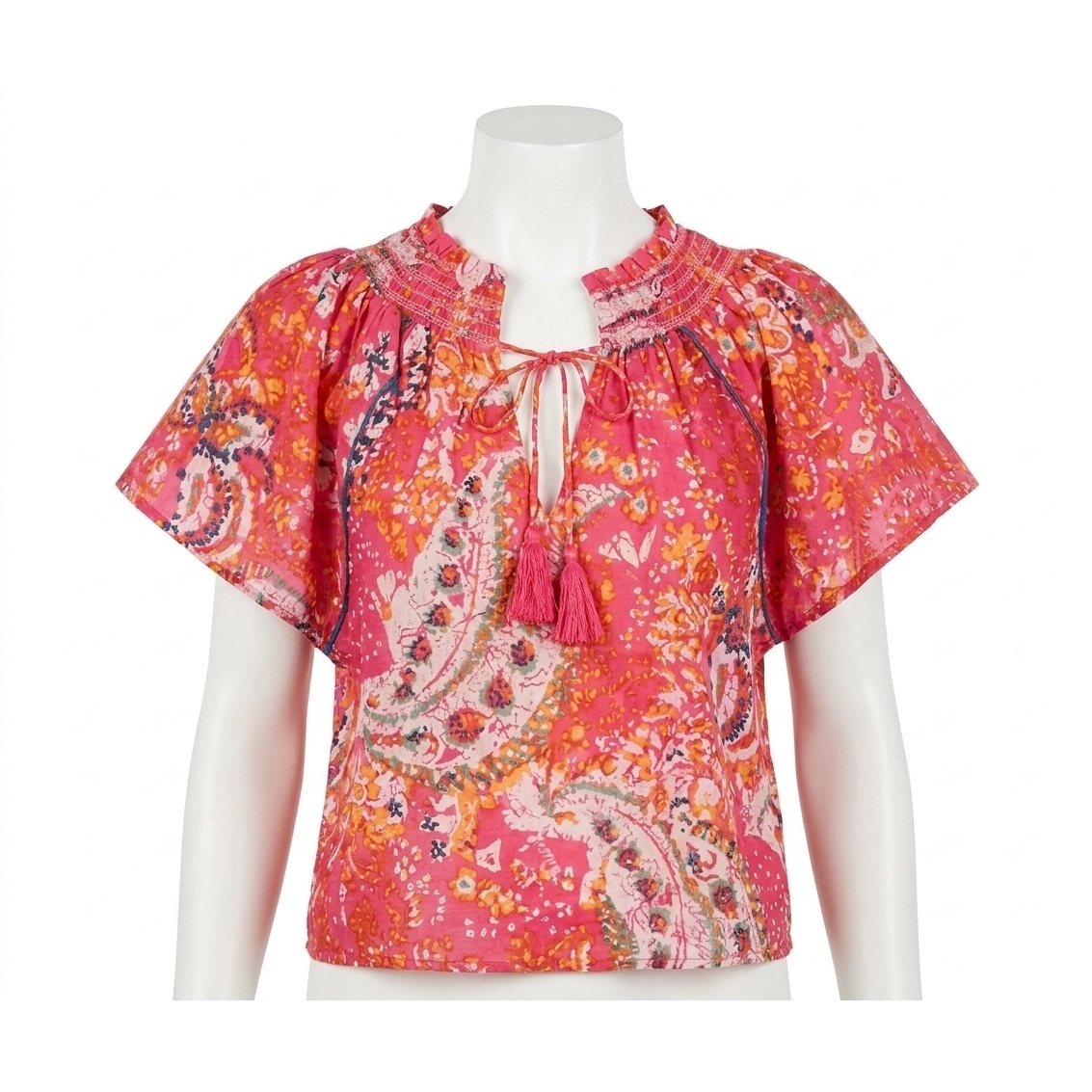 New Cleobella Ayaz Blouse In Hibiscus
